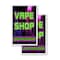 Signmission Vape Shop Lowest Prices Around, Vinyl Decals Only 24 Inch x 36 Inch, Vinyl Decal, 2PK DSB-2436-2PACK-VapeShopLowestPricesAroun - alternate 1