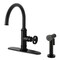 Kingston Brass Single-Handle Kitchen Faucet, Matte Black KSD2430RNX - alternate 1