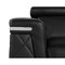 Homeroots 89" Black Italian Leather Solid Wood Sofa 720449 - alternate 6