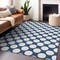 Homeroots 5' X 8' Navy Blue And Ivory Polka Dot Washable Indoor Outdoor Area Rug 595254 - alternate 6