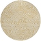 Homeroots 8' Gold And Beige Round Abstract Washable Indoor Outdoor Area Rug 598964 - alternate 7