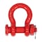 Mytee Products 10Pcs 1/2in Anchor Shackle Forged Carbon Steel w/Safety Screw Pin 4,000lbs WLL, 10PK SHACKLE-ANCHOR-BT-12x10 - alternate 5