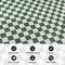 World Rug Gallery Contemporary Checkered Weather Resistant Reversible Indoor/Outdoor Rug 5 ft x 7 ft Green WR114GREEN5X7 - alternate 2