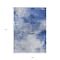 Homeroots 9' X 12' Denim Blue And Sky Blue Abstract Washable Indoor Outdoor Area Rug 577707 - alternate 3