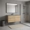 Homeroots 36" Oak Wood Freestanding Bathroom Vanity With White Sink And Two Drawers 627431 - alternate 3