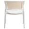 Leisuremod Ervilla Dining Chair with White Powder Coated Steel Legs and Wicker Back, White, 4PK ECW-20W4 - alternate 5