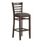 Flash Furniture HERCULES Ladder Back Walnut Wood Restaurant Barstool - Mocha Vinyl Seat XU-DGW0005BARLAD-WAL-MCHV-GG - alternate 1