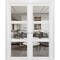 Sartodoors Solid French Double Doors Clear Glass 3 Lites, Lucia 2555 White Silk, Wood Solid Panel Frame Trims LUCIA2555DD-WS-84 - alternate 1