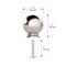 Richelieu 1 3/16 in (30 mm) Brushed Nickel Traditional Cabinet Knob BP878930195 - alternate 5