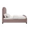 Homeroots Pink Solid Wood King Tufted Upholstered Velvet Bed with Nailhead Trim 544923 - alternate 4