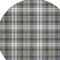 Homeroots 8' Charcoal Ivory And Gold Round Plaid Washable Indoor Outdoor Area Rug 597101 - alternate 3