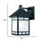 Homeroots Matte Black Frosted Glass Lantern Wall Light 398641 - alternate 3