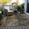 Homeroots 9' X 12' Gray Brown And Gold Abstract Washable Indoor Outdoor Area Rug 606066 - alternate 4