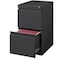 Lorell 15" W 2 Drawer Ff Mobile Pedestal FileLetter20", Charcoal, Letter LLR66910 - alternate 2