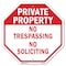 Signmission Private Property No Trespassing No, 10 Inch X 10 Inch, Aluminum Metal Signs OC-A-10-140 - alternate 1