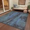 Homeroots 10' X 14' Blue And Gray Abstract Washable Indoor Outdoor Area Rug 616141 - alternate 5