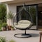 Leisuremod Teardrop Hanging Swing Chair with Stainless Steel Stand, 440 lb Capacity, Weatherproof RSCBL-57TP - alternate 4