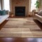 Homeroots 3' X 5' Brown And Ivory Striped Washable Indoor Outdoor Area Rug 630975 - alternate 5