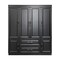 Homeroots 71" Black Wood Six Door Two Drawer Combo Dresser 617968 - alternate 7