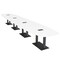 Skutchi Designs Arc Boat Conference Table, 45 in W, 240 in L, White HAR-ABOT-48X240-DOU.BK-W960-EBLK - alternate 1
