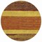 Homeroots 8' Terra Cotta Gold And Brown Round Abstract Washable Indoor Outdoor Area Rug 615304 - alternate 5