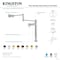 Kingston Brass Deck Mount Pot Filler Faucet with Knurled Handle, Matte Black KS4700RKX - alternate 3