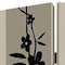 Homeroots 72" Beige Canvas Folding Three Panel Screen Room Divider 274629 - alternate 4
