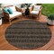 Homeroots 8' Chocolate And Brown Round Southwestern Washable Indoor Outdoor Area Rug 587526 - alternate 1