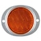 Grote Lighting Steel Two-Hole Mounting Amber Reflector with Silver Housing & Gasket - 40193 40193-3 - alternate 1