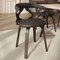 Leisuremod Modern Wooden Dining Chair, Dark Walnut Frame in Brown, Klyne Collection KCDW-22BR - alternate 3