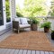 Homeroots 3' X 5' Terra Cotta And Brown Abstract Washable Indoor Outdoor Area Rug 594965 - alternate 6