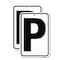 Signmission Sign with Letter P, 12'' X 18'' 2 Signs, Heavy Gauge Aluminum, 2PK A-1218-2PACK-22934 - alternate 1