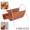 Fabulaxe 12-in Gold-Tone Metal Frame  with Brown Leatherette Sling Magazine Holder for Living Rooms, Home QI004741 - alternate 4