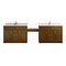 James Martin Vanities Bellshire 120" Dual Vanity Set w/24" Make-Up Counter, Honey Oak w/Sgl Hole 3 cm White Zeus Silestone 660-VMC120-HNO-1WZ - alternate 1