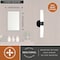 Vaxcel Elliot 2 Light LED Compatible Black Contemporary Bathroom Vanity Wall Sconce Fixture White Glass W0457 - alternate 5