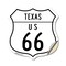 Signmission Texas Route Marker Shield Sign Us 66, 18 Inch X 18 Inch, Vinyl Decal SHI-D-18-466 - alternate 1