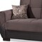 Homeroots 93" Brown Microfiber And Faux Leather Sleeper Sofa And Toss Pillows 607161 - alternate 7