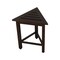 Homeroots 17" Dark Brown Teak Corner Shower Bench 383338 - alternate 2