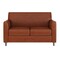 Flash Furniture HERCULES Diplomat Cognac LeatherSoft Loveseat with Clean Line-Stitched Frame and Chrome Legs BT-827-2-CG-CHR-GG - alternate 5