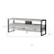 Homeroots 59in Black and Gray Cabinet Enclosed Storage TV Stand 332967 - alternate 5