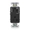 Leviton DPl Dup Rec 20A 125V 1MCtrl Self-Gr Blk 16352-1PE - alternate 1