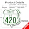 Signmission Route Marker Shield Sign Us 420, 12 inch X 12 inch, Plastic Sign, 2PK SHI-P-2PACK-12-477 - alternate 2