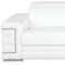 Homeroots 89" White Italian Leather Sofa With Silver Legs 329593 - alternate 4