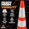 Xpose Safety 28 Inch Orange Slim Line Traffic Cones Heavy Duty 10lb with 6in and 4in Collars, DOT Approved, 1PK AOTC28SL-64-10L-1-X - alternate 4
