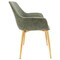 Leisuremod Markley Modern Leather Dining Arm Chair with Gold Metal Legs, Olive Green ECG26G - alternate 5