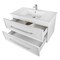 Cutler MILANO 36 in Wall Hung Vanity WHITEw/top (Modern Shaker) FV-WHITE36MS - alternate 4