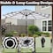 Pure Garden Striped Patio Umbrella, 9 Ft Sun Shade, Push Button Tilt for Outdoor Furniture, Deck or Backyard 50-LG1273 - alternate 9