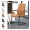 Leisuremod Evander Office Chair in Upholstered Leather and Iron Frame, Acorn Brown EGO23LBRL - alternate 5