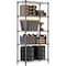 Factory 2U Wire Shelving Unit, 14inD x 24inW x 63inH, 5 Shelves, Medium Duty 250 lbs Per Shelf, Black 803969 - alternate 1