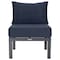Leisuremod Chelsea 7-Piece Patio Sectional And Coffee Table Set Black Aluminum With Blue Cushions CSTBL-7BU - alternate 6